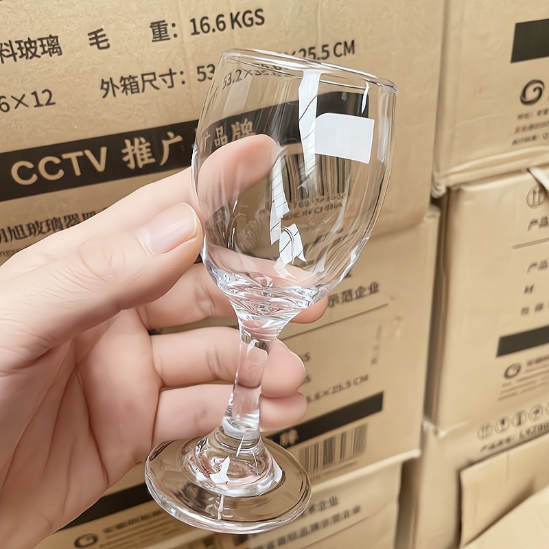 欧式小红酒杯高脚杯饭店酒店家用二两白酒杯加厚玻璃葡萄酒杯套装 - 图2