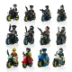 Anti-Terrorist Special Forces building block figures 12 motorcycle SWAT boys and children gifts children's puzzle assembly particles