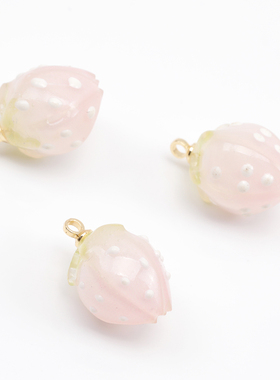 日本beads&parts草莓吊饰树脂