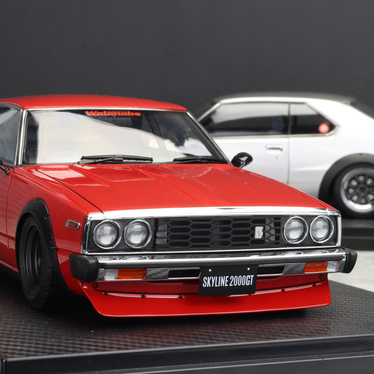 IG 1:18 日产Nissan Skyline 2000 GTES C210 银色 红色 树脂车模 - 图3