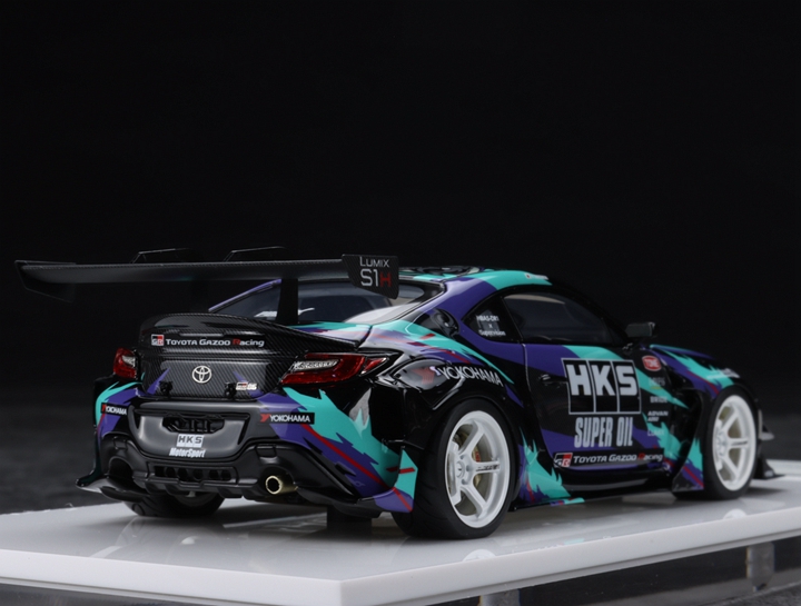 Make up 1:43丰田 GR86 HKS Racing Performer 2022树脂车模-图1