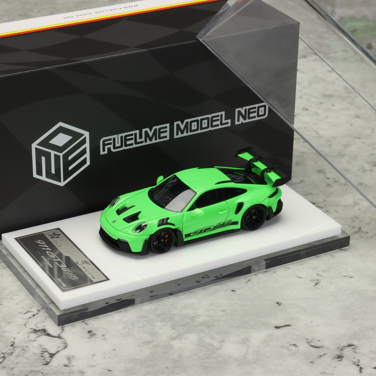 Fuelme 富美 1:64 保时捷 911 GT3 RS 绿色 树脂汽车模型 - 图3