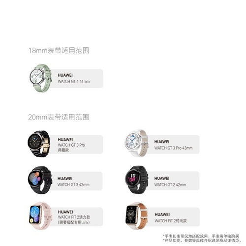 【草木绿表带上市】华为HUAWEIEasyFit运动软胶系列手表表带氟橡胶表带适配watchgt4男女情侣可用粉色可选