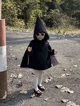 2023 Girls Autumn Winter New Fur Coats Baby Shambolo Hood Cloak Hood Child Black Child Black Subcape