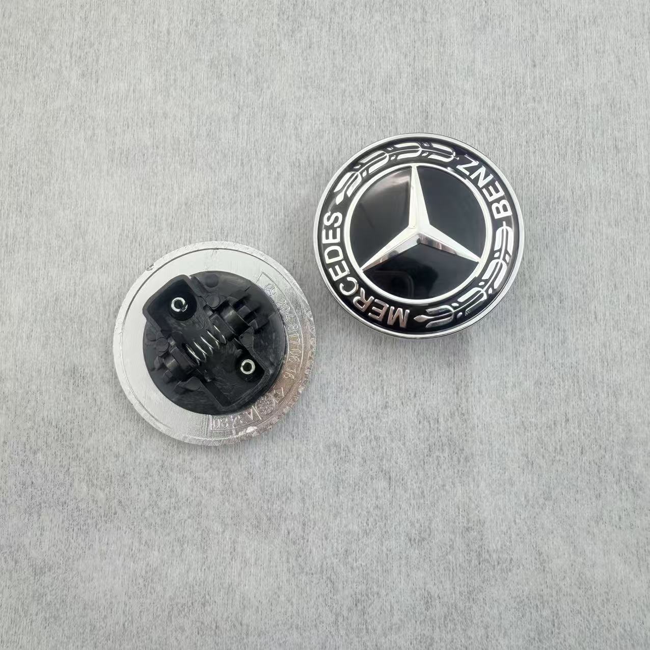 适用于奔驰新款标志E300L E63 C260L C180L C43改装平标机盖标志 - 图1