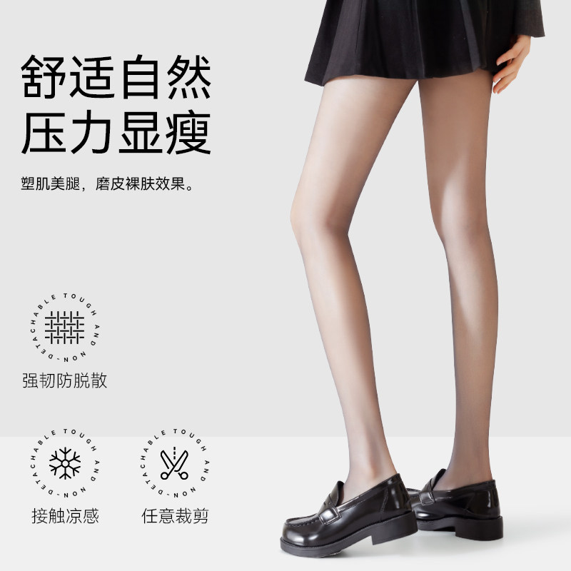 猫人黑丝袜性感超薄款夏季情调透明隐形防勾高透0d黑色丝袜女高级 - 图2