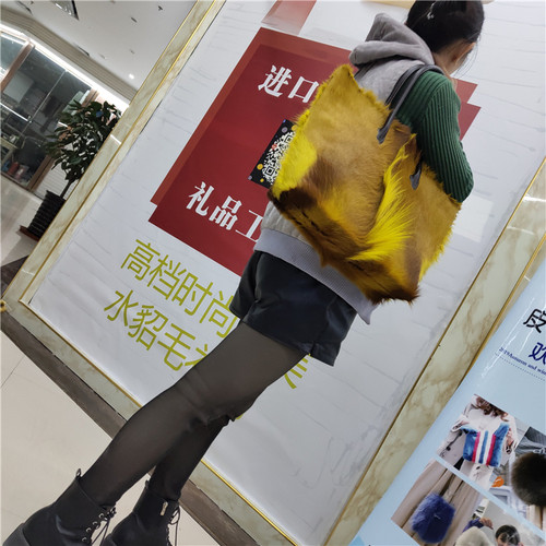 托特包进口跳羚羊牛皮把手提包轻奢侈大牌高档限量欧美时尚简约 - 图1