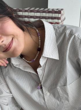 Bonbonmuseum 设计师原创天然珍珠串珠艺术度假小众琉璃手工饰品