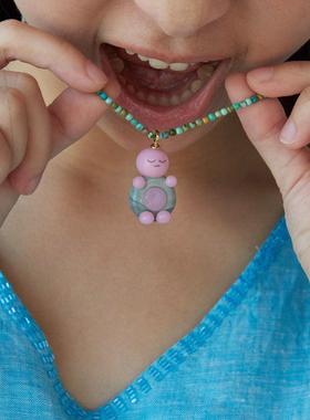 Bonbonmuseum设计师进口琉璃可调节项链艺术手工法式 周雨彤同款