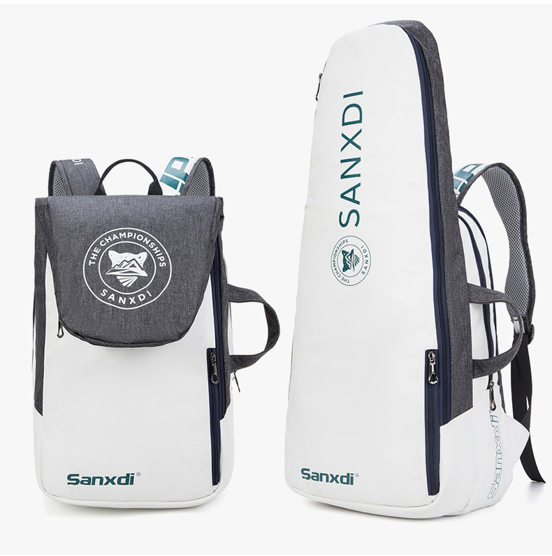SANXDI new tennis bag backpack white badminton sports bag 3 pack men and women