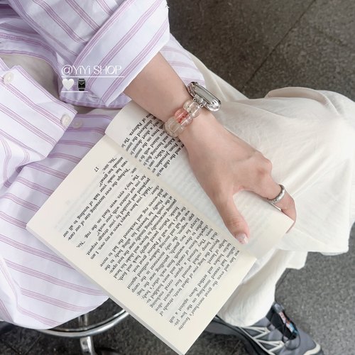 适用iwatch10苹果表带天然水晶石表带适用AppleWatchs456789s7s8 - 图1