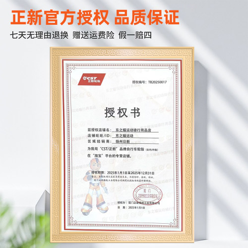 正新CST自行车内外胎26 27.5寸*1.75山地车轮胎半光头防刺胎C1698 - 图2