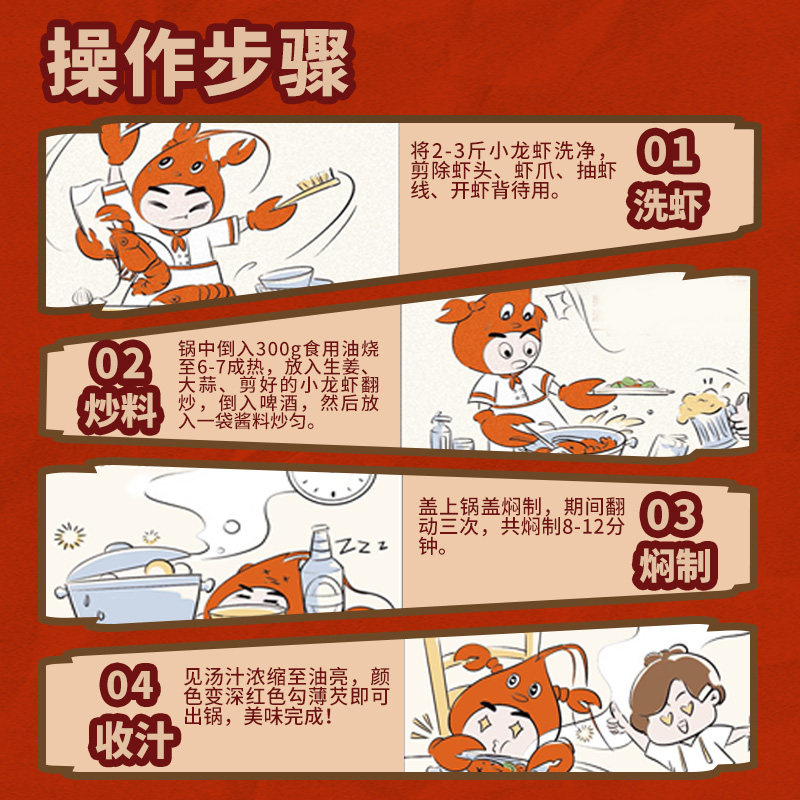 晓飞歌潜江油焖大虾秘制酱268g香辣麻辣小龙虾调料包家商用调味料