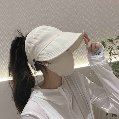 赵思露同款渔夫帽女夏季防晒防紫外线遮阳帽素颜黑色春秋太阳帽子 - 图1