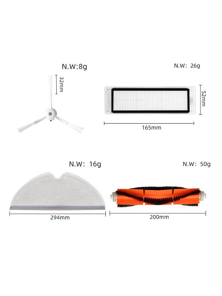 适配小米扫地机器人1s配件石头S50T6T4T7S5S6MAX抹布边刷主刷滤网-图3