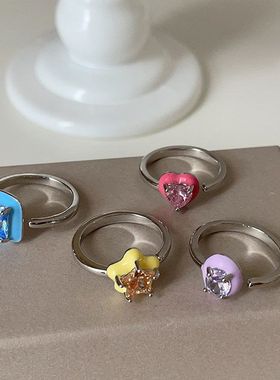 彩色宝石轻奢高级感戒指