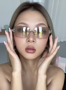 GM无框方形墨镜男珍妮联名同款