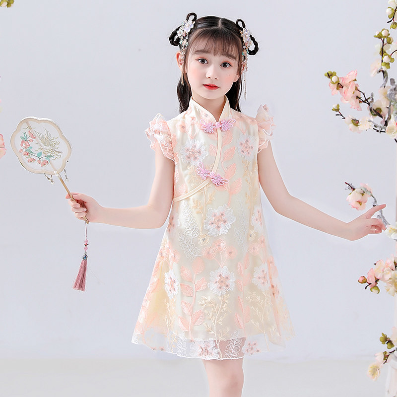 女童公主连衣裙子儿童装洋气2025新款旗袍夏装汉服夏季女孩中国风,淘宝优惠券,粉丝福利购,淘宝优惠卷