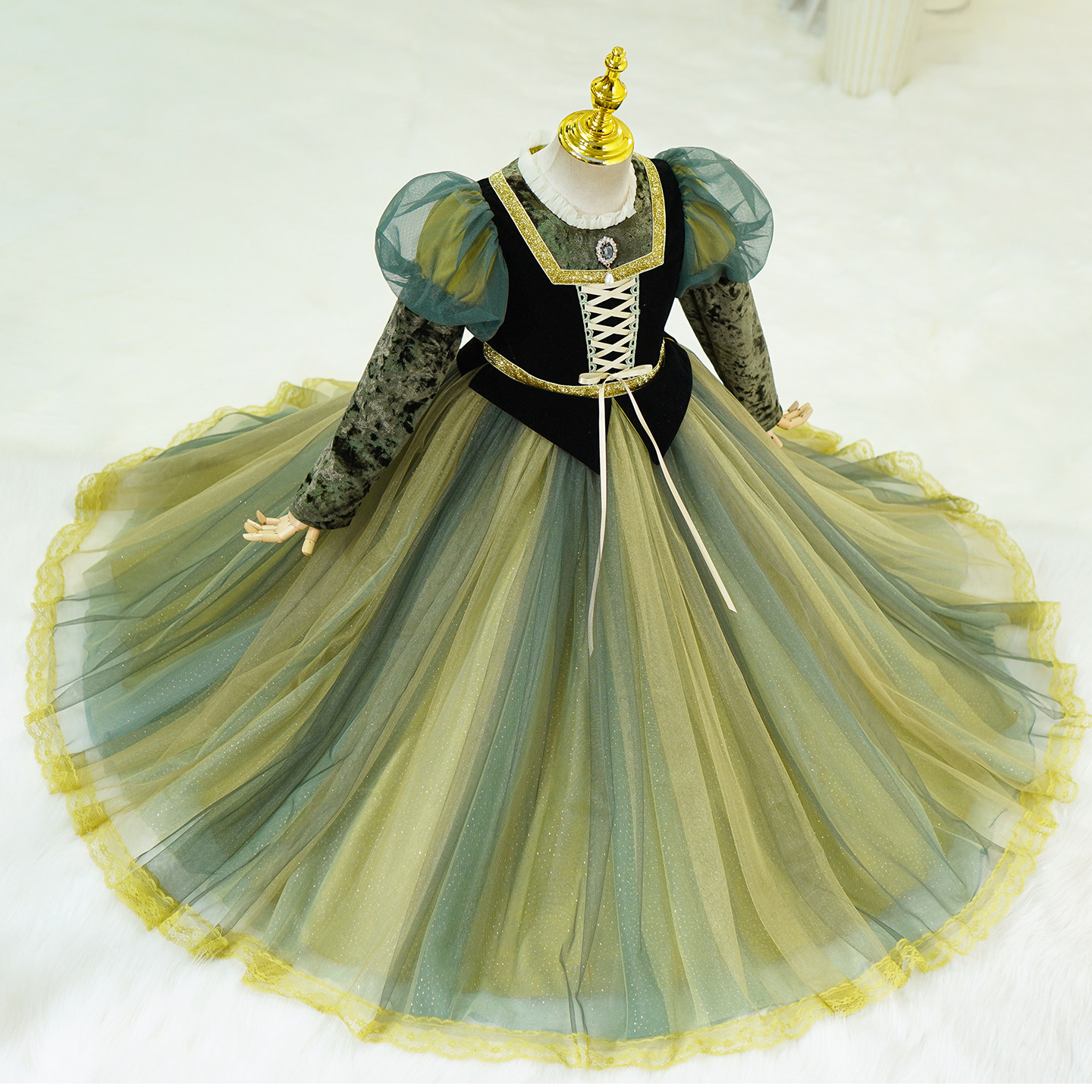 女童公主裙礼服儿童装洋气长裙圣诞节幼儿园演出服钢琴主持人高端,淘宝优惠券,粉丝福利购,淘宝优惠卷