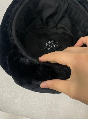 好质量藏青色棉帽 黑色皮帽冬季防寒毛绒帽子 骑行帽 绿色棉帽子