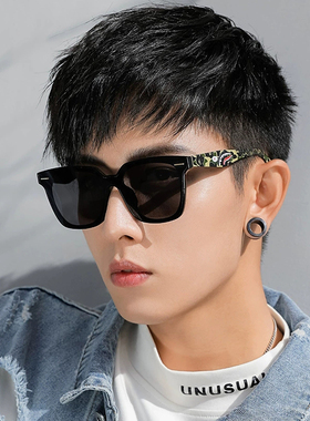 日系原宿街头潮牌迷彩立体鲨鱼太阳镜明星同款墨镜男女开车个性潮