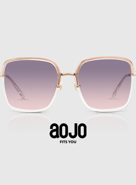 AOJO太阳镜 防晒偏光金属大方框 更显脸小AJ105SH267开车驾驶镜