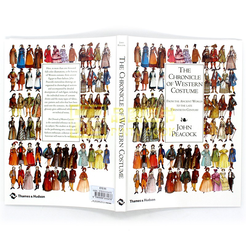 品图图书专营店现货 The Chronicle of Western Costume 西方服饰编年史:从古代世界到20世纪后期 西方服装时尚演变历史 人物描述 英文原版0