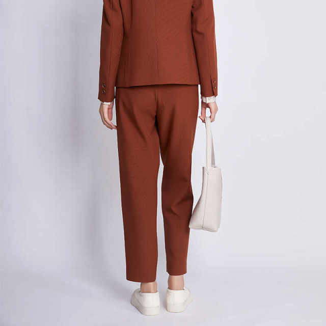 KEMAN Keman Spring and Autumn Straight Trousers Women's Professional Commuter Light Workplace Pants Mid-waist Small Legs Women