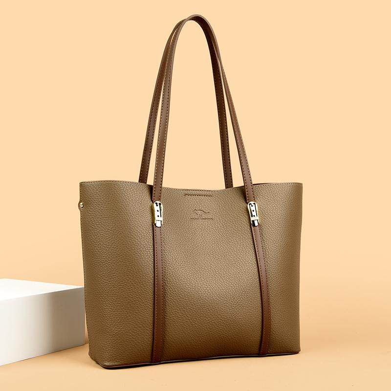 真皮女士大容量托特包包2025新款时尚高级感妈妈包简约通勤单肩包,淘宝优惠券,粉丝福利购,淘宝优惠卷