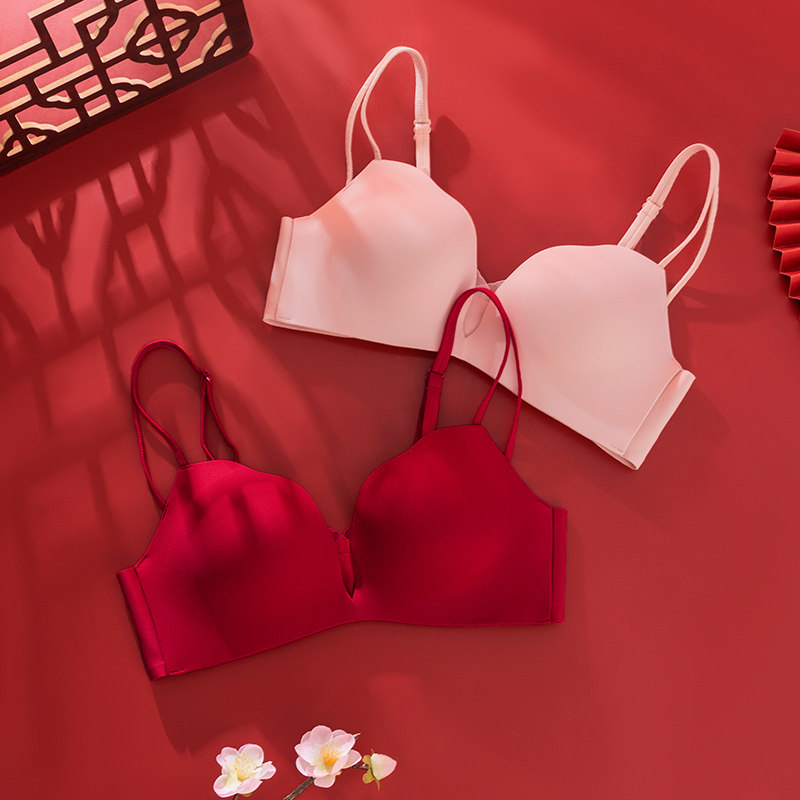 歌力诺红色内衣套装本命年新娘文胸 歌力诺文胸