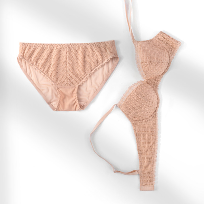 歌力诺薄款浅杯小胸聚拢法式内衣 歌力诺文胸