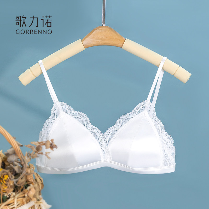 小胸无钢圈法式性感蕾丝细带文胸 歌力诺文胸