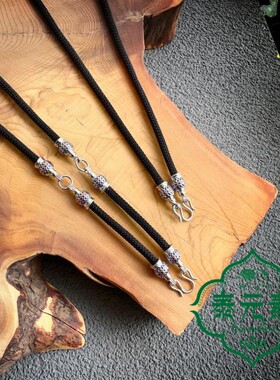 『泰元素』新款保色珐琅24K镀金泰国佛牌链吊坠毛衣项链挂链布绳