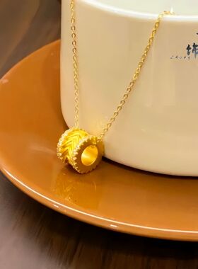 黄铜沙金百搭圆环吊坠女首饰高级