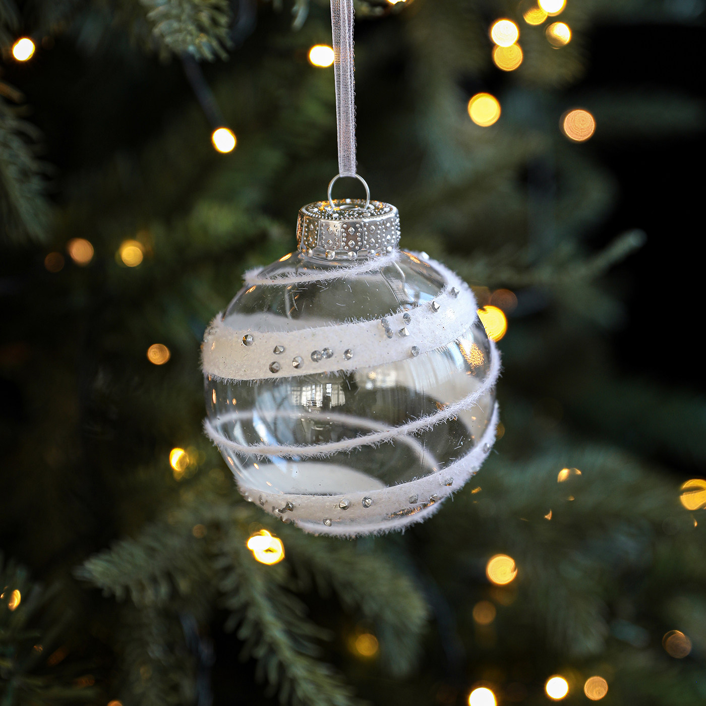 新款圣诞球圣诞节装饰品圣诞树挂件挂饰透明球形挂件白色珠子球,淘宝优惠券,粉丝福利购,淘宝优惠卷