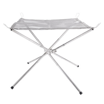 Outdoor foldable fire rack camping stainless steel barbecue rack portable ultra-light wood stove ໂຕະຕັ້ງແຄ້ມຄວາມຮ້ອນຂະຫນາດນ້ອຍ