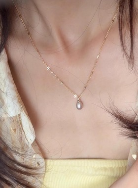 施家珍珠项链秋冬毛衣链