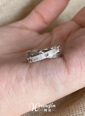 超闪水星记复古双层星芒戒指