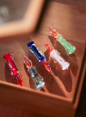 玻璃蜡烛彩色蜡烛摆件车载摆件创意蜡烛摆件家居软装