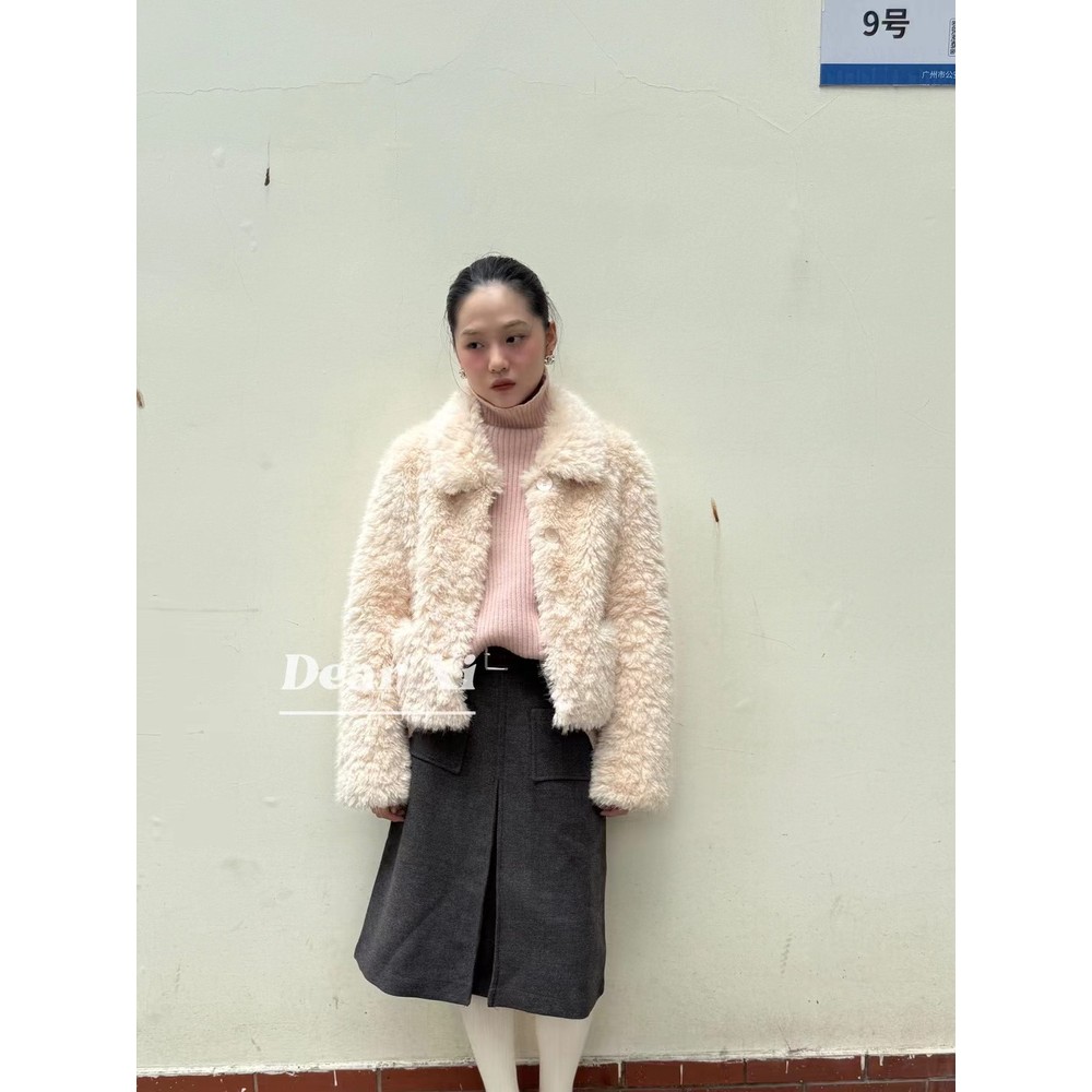 L少女 DEAR.XI 性价比~百搭纯色坑条高领打底衫内搭针织长袖上衣 - 图3