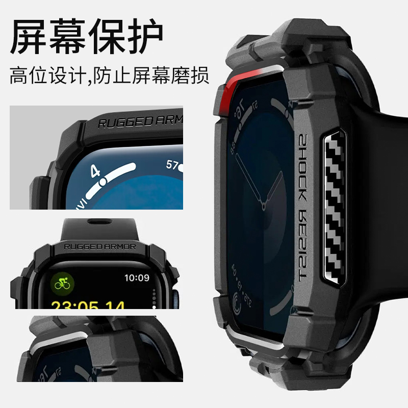 Spigen适用于苹果iwatch10代保护壳防摔智能46mm手表42mm软外壳 - 图3
