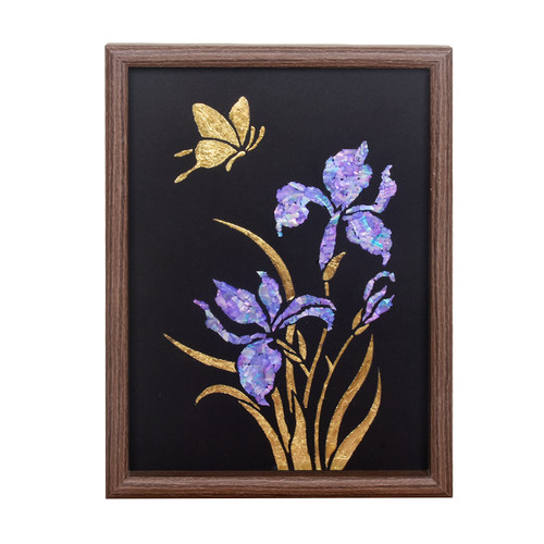 螺钿相框贝壳画蝴蝶兰花非遗手工DIY全套材料包创意团建活动礼物 - 图3