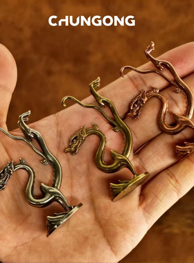 原创设计铜龙摆件桌面高档香插