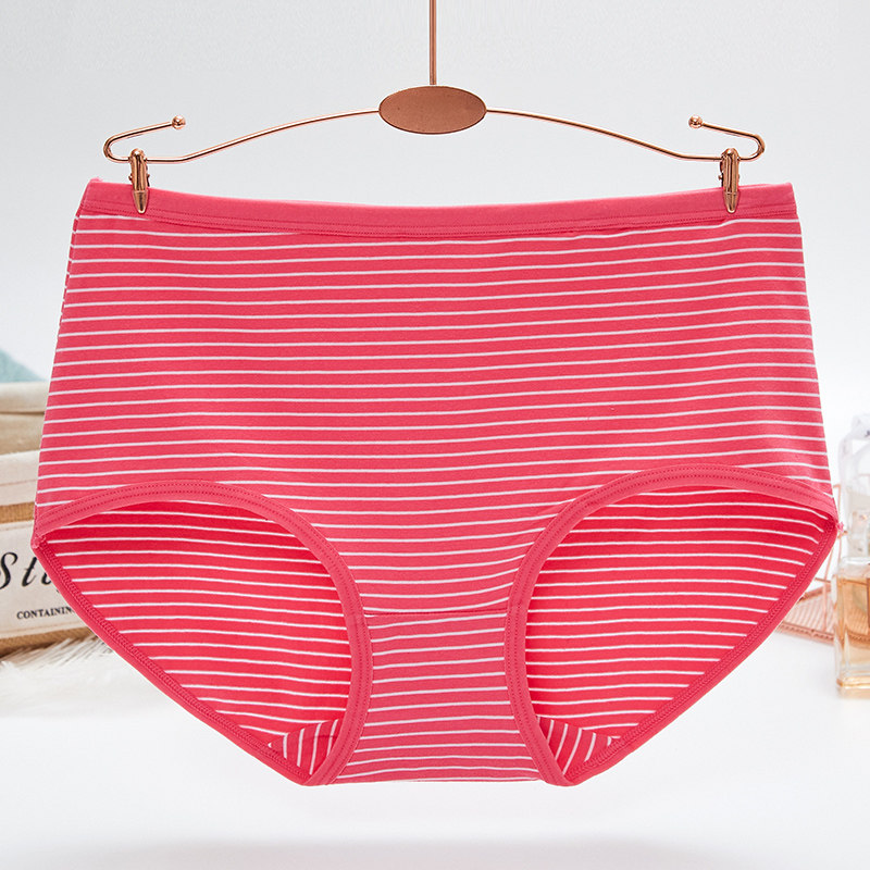 5条装纯棉高腰内裤女大码抗菌妈妈条纹短裤提臀收腹少女士三角裤,淘宝优惠券,粉丝福利购,淘宝优惠卷
