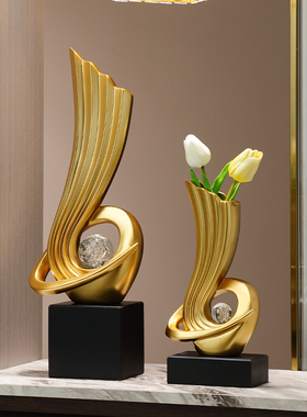 树脂花插摆件干花花瓶