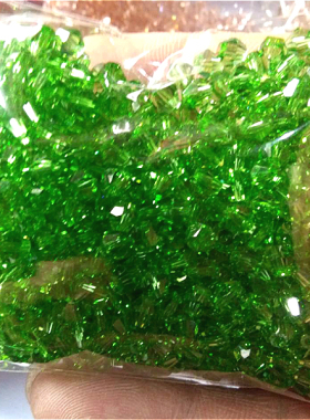 水晶珠子菱形珠diy饰品水晶散珠 6mm多色可选压顶288颗 一包