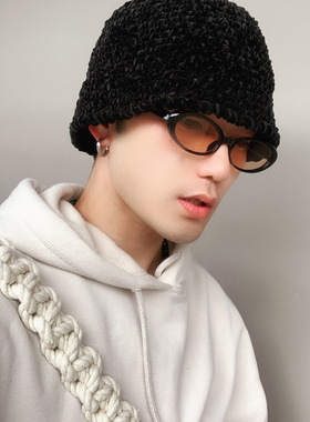 椭圆茶色UV400美式复古女士眼镜