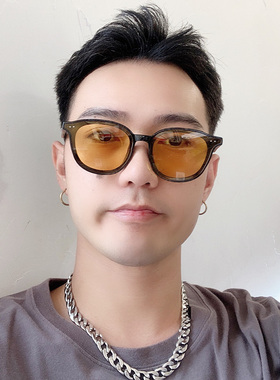 韩国明星同款lang复古风防晒墨镜