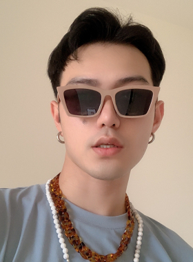 gm法式新款猫眼防晒女男太阳镜