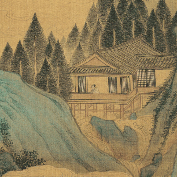 天津博物馆藏 桃源仙境图 取暖挂画 远红外发热画 艺术客厅装饰画